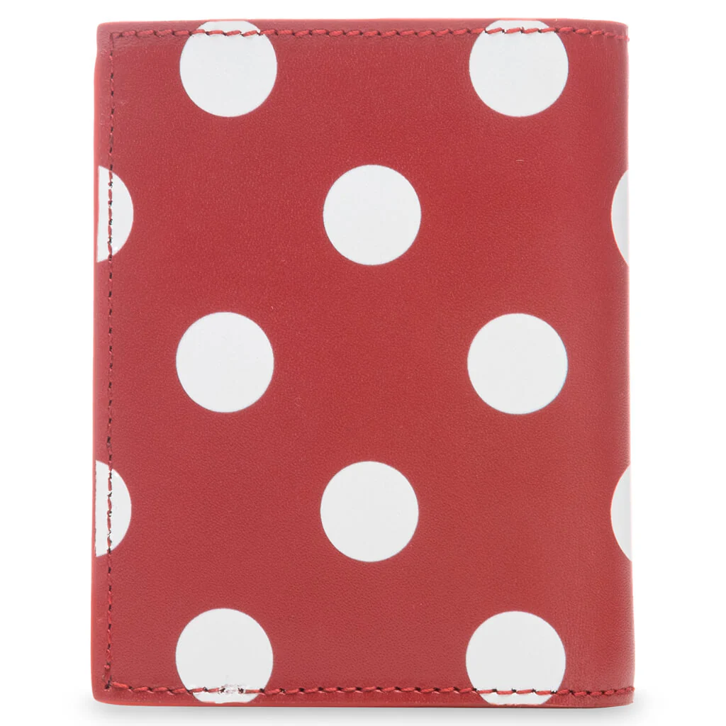Comme des Garcons Polka Dots Wallet - Red - Image 3