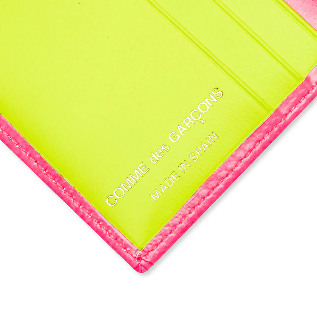 Comme des Garcons Super Fluo Wallet - Pink/Yellow - Image 4