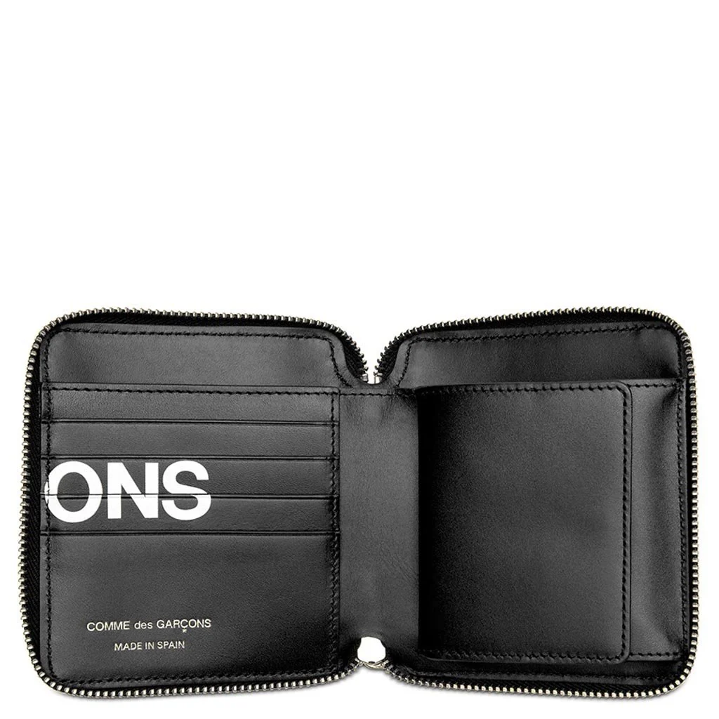 Comme des Garcons Huge Logo Leather Wallet - Black - Image 2