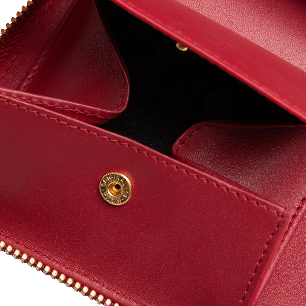 Comme des Garcons SA210E-A Embossed Wallet - Red - Image 4