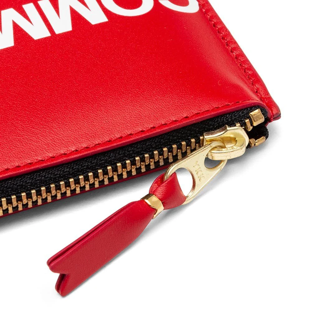 Comme des Garcons SA3100HL Huge Logo Zip Wallet - Red - Image 4