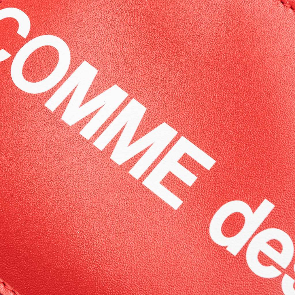 Comme des Garcons SA3100HL Huge Logo Zip Wallet - Red - Image 5