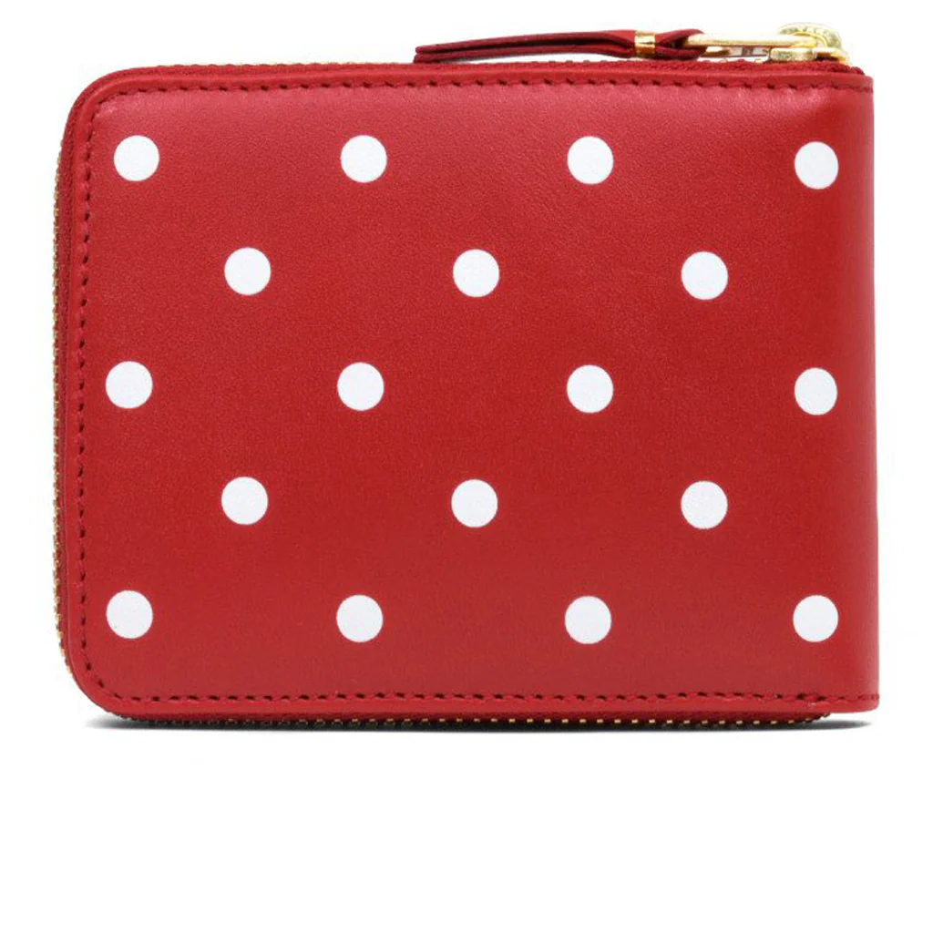 Comme des Garcons Polka Dots Wallet - Red - Image 3