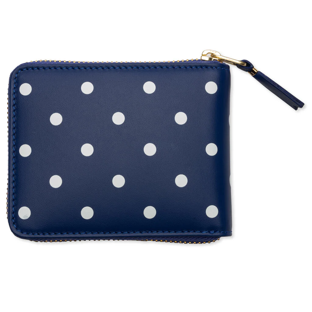 Comme des Garcons Polka Dots Wallet - Navy - Image 3