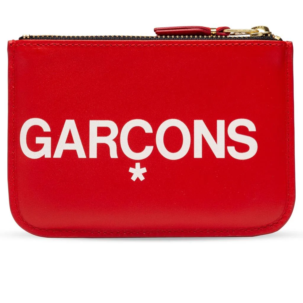 Comme des Garcons Huge Logo Wallet - Red - Image 2