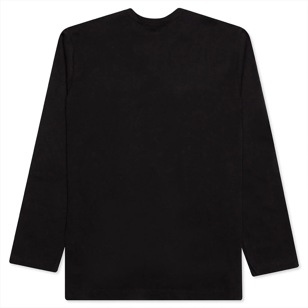 Comme Des Garcons SHIRT L/S Chest Logo Tee - Black - Image 2