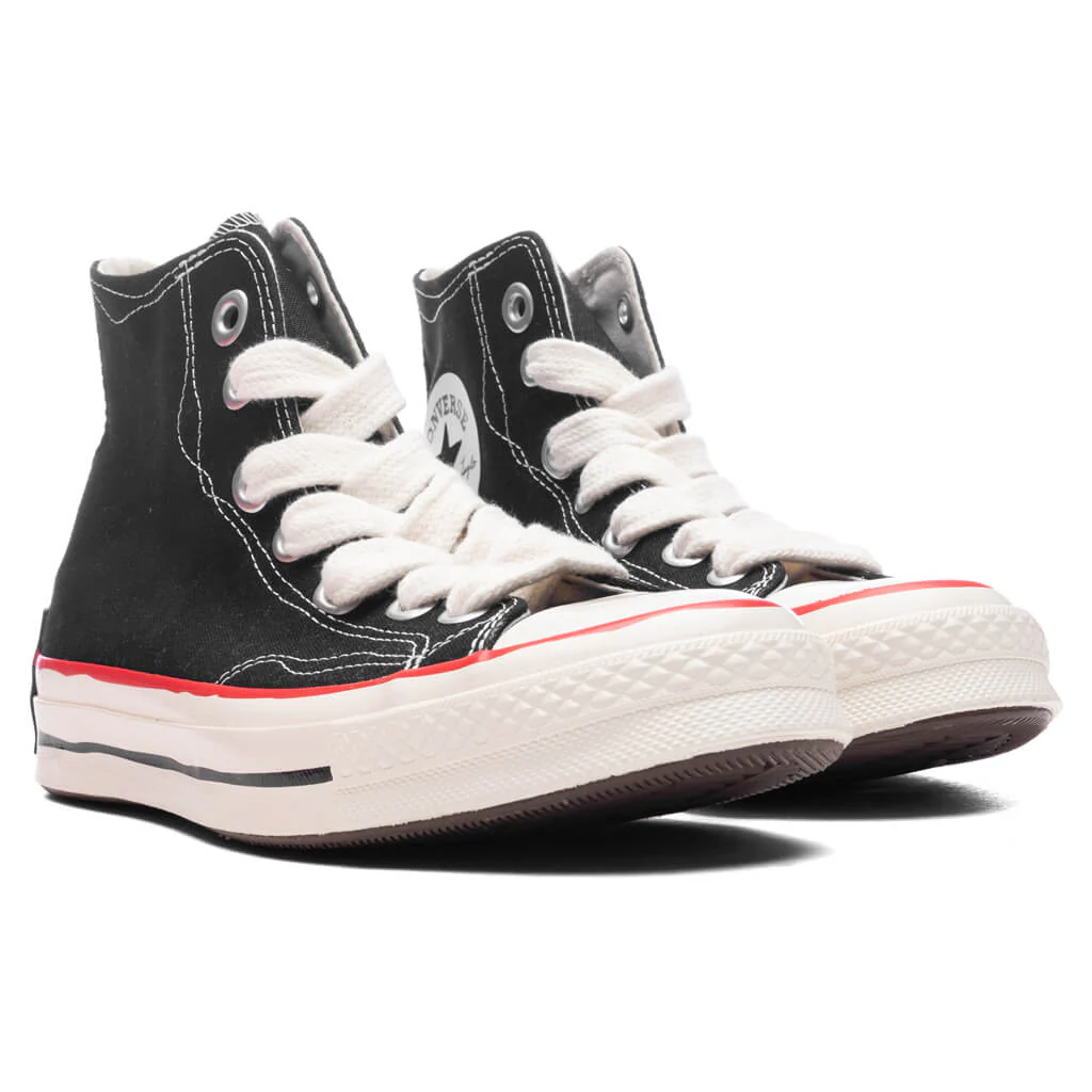 Chuck 70 Hi Sketch - Black/White/Red - Image 2