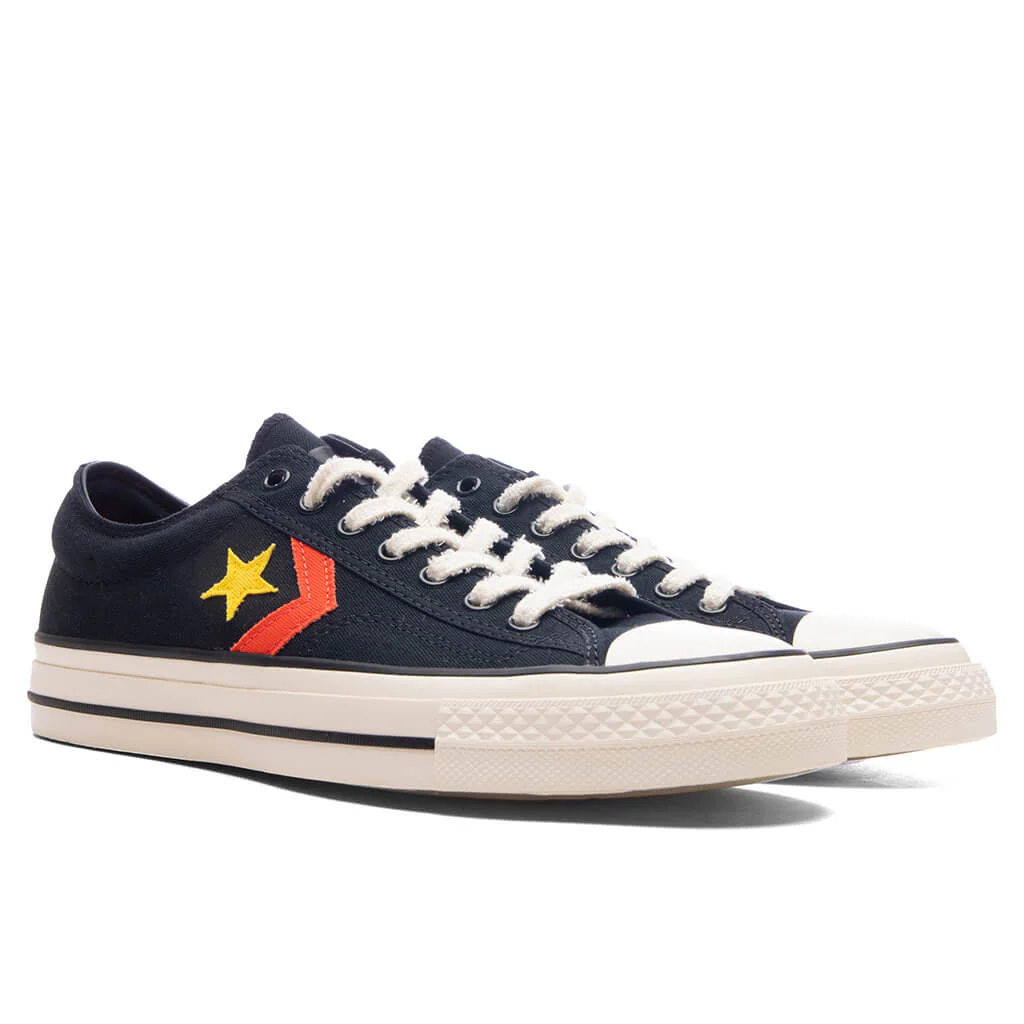 Converse x Daily Paper Star Player 76 Ox - Black/Fern Green/Cyber Yellow - Image 2