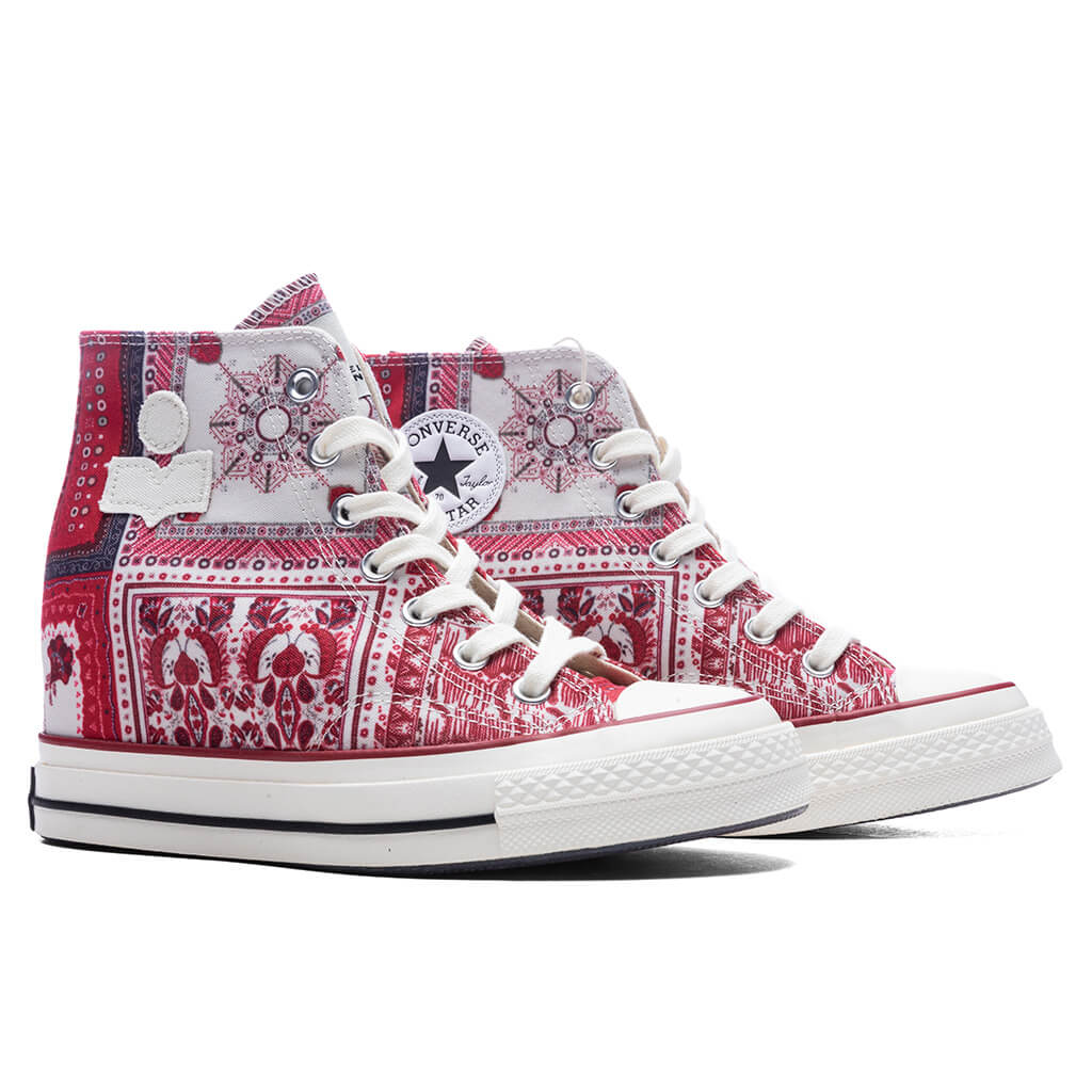 Converse x Isabel Marant Women's Chuck 70 Wedge Hi - Vanilla Ice/Red/Black - Image 2