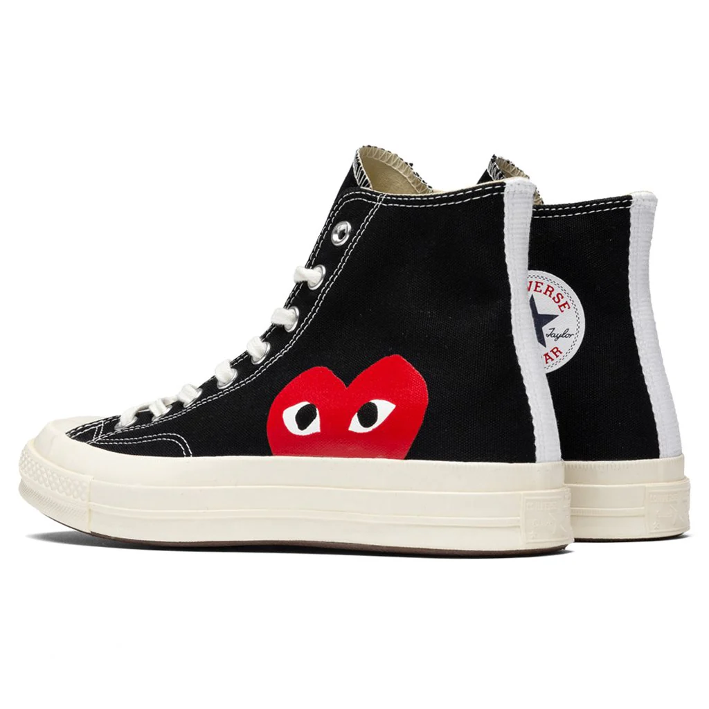 Converse x Comme Des Garcons PLAY All Star Chuck '70 Hi - Black [2019] - Image 3