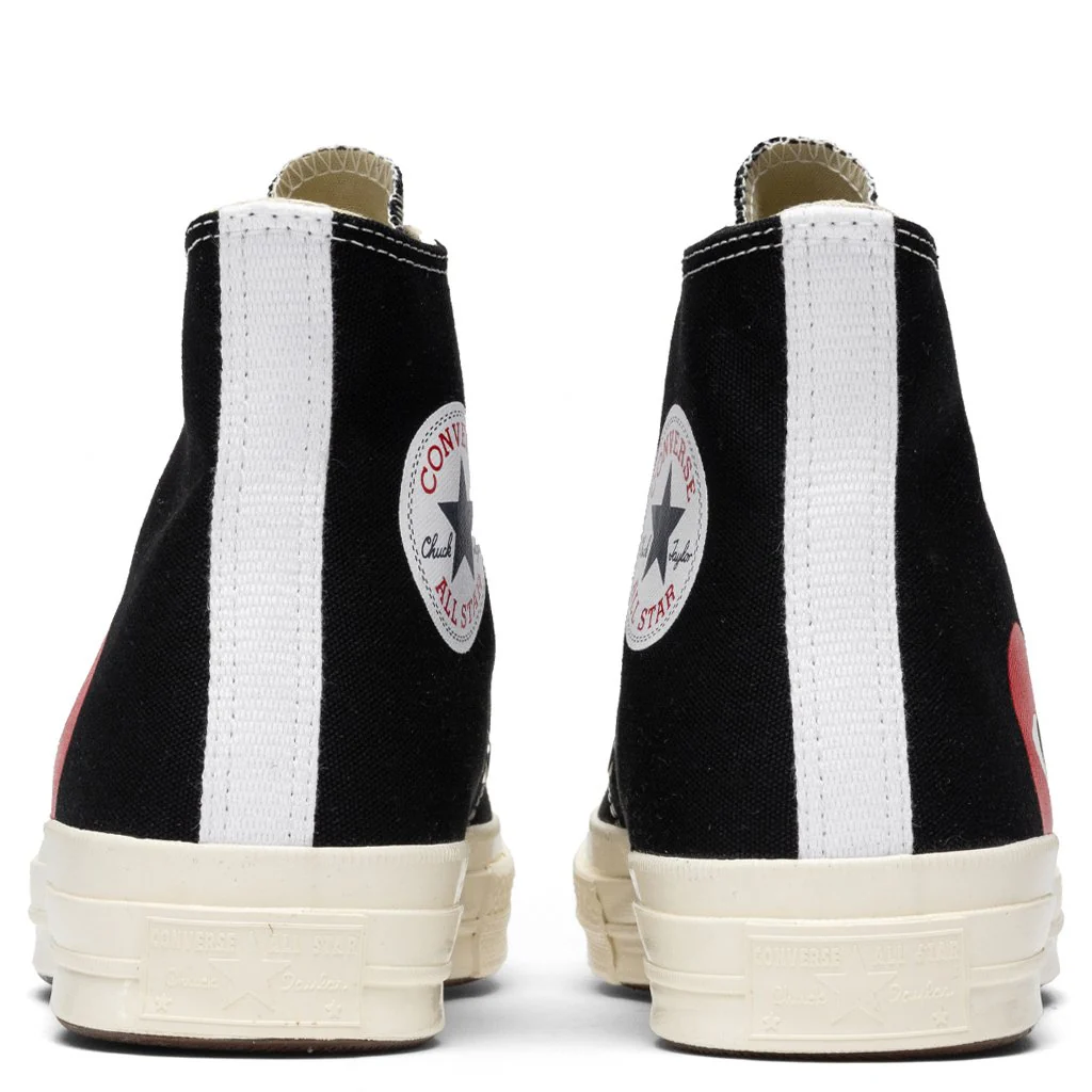 Converse x Comme Des Garcons PLAY All Star Chuck '70 Hi - Black - Image 4