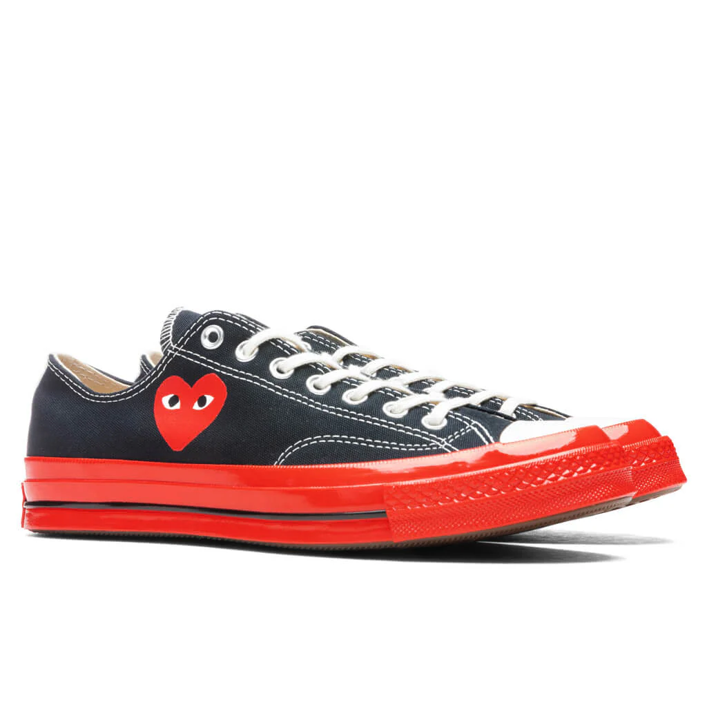Converse x Comme Des Garcons PLAY All Star Chuck '70 Ox Red Sole - Black - Image 2