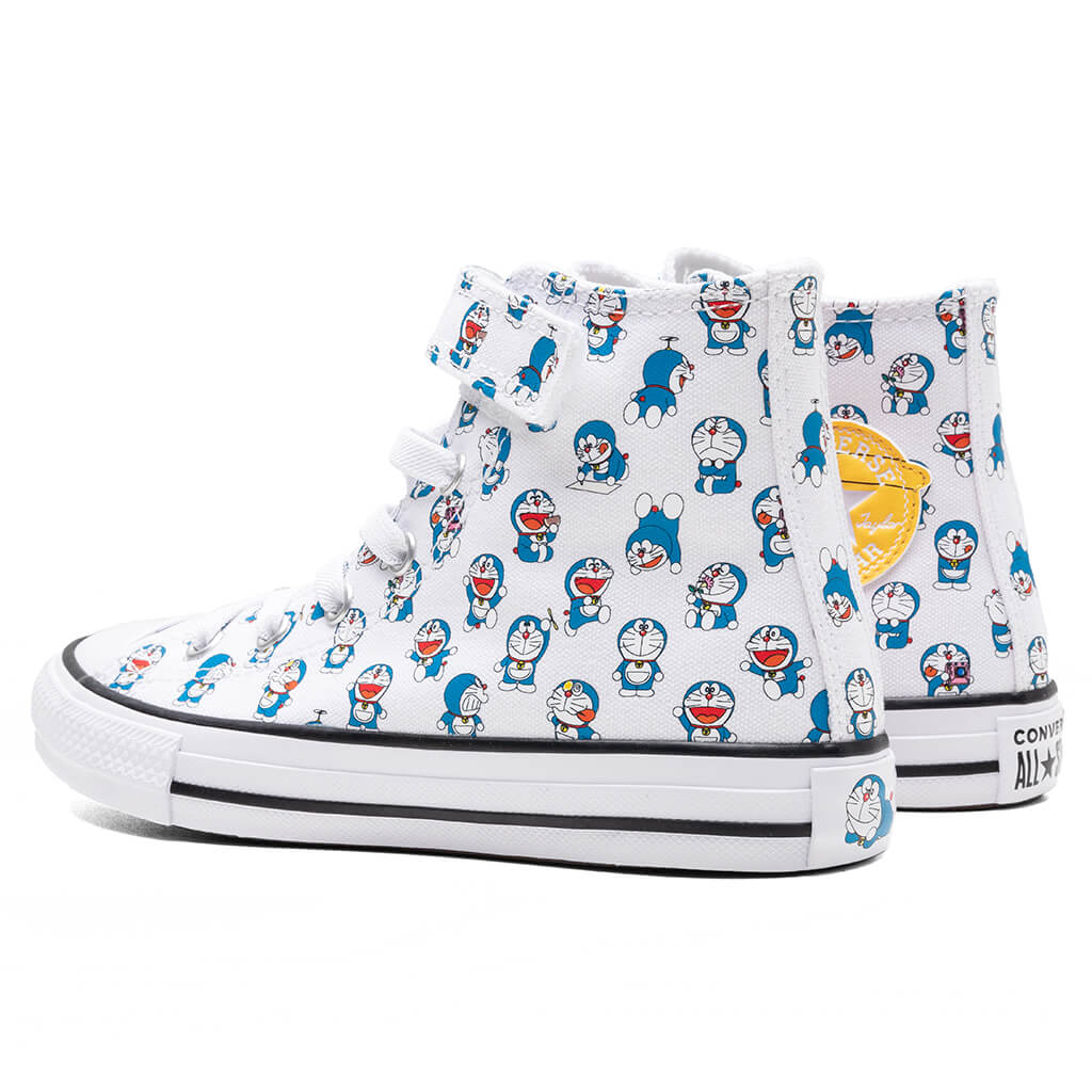 Converse x Doraemon Chuck Taylor All Star 1V Hi - Vintage White/Hawaiian Gold/Flamingo - Image 3