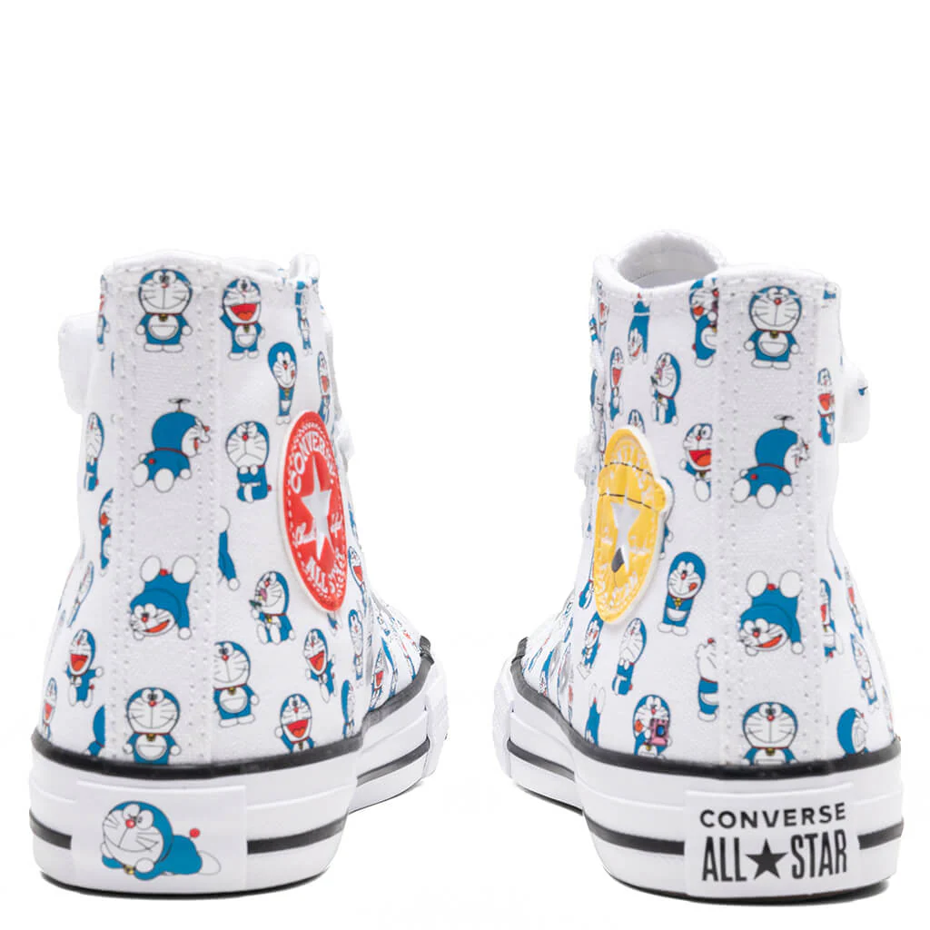 Converse x Doraemon Chuck Taylor All Star 1V Hi - Vintage White/Hawaiian Gold/Flamingo - Image 4