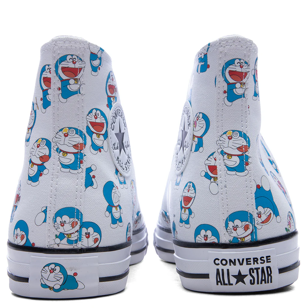 Converse x Doraemon Chuck Taylor All Star Hi - Vintage White/Hawaiian Gold/Flamingo - Image 4