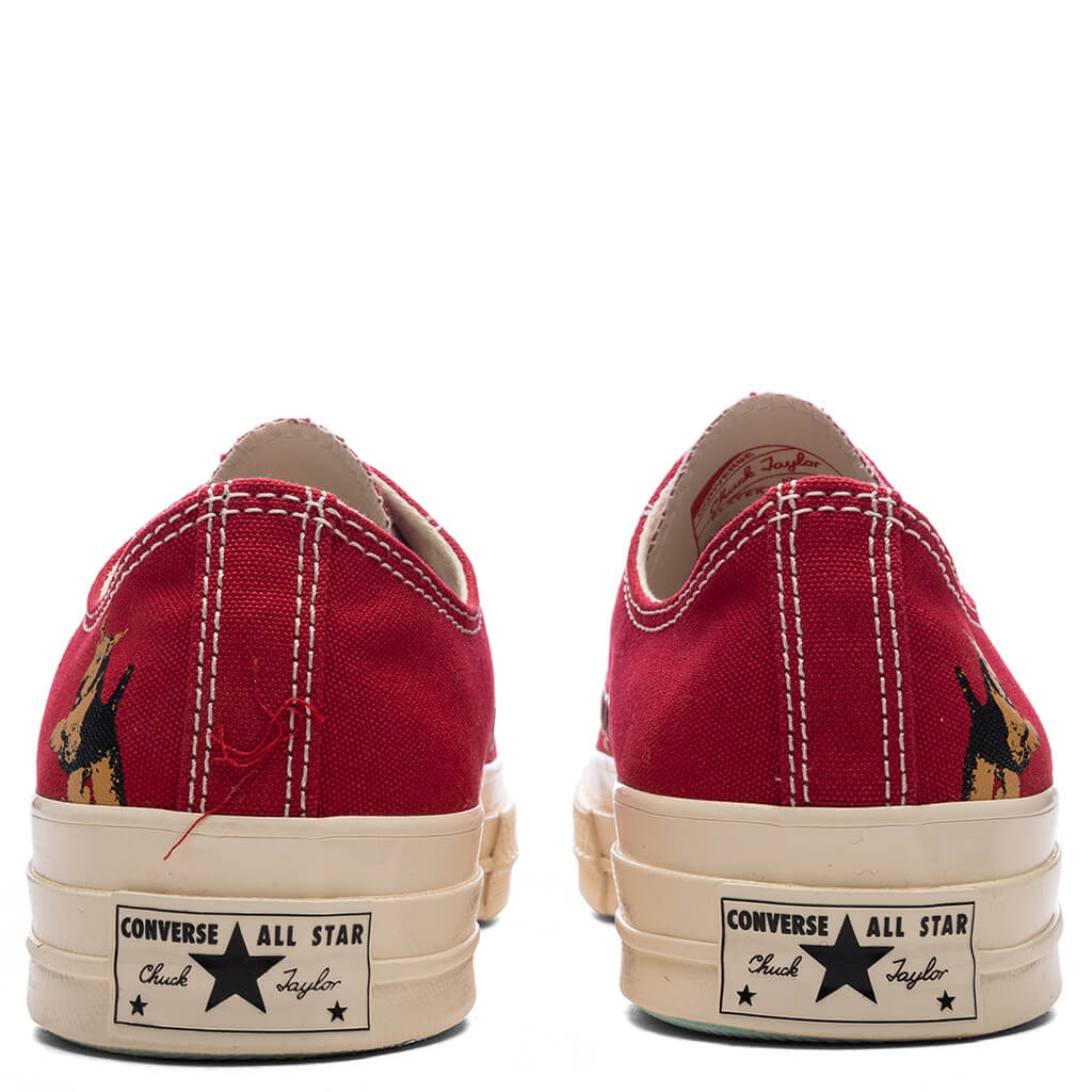 Converse x GOLF le FLEUR Darryl Chuck 70 - Salsa/Antique White/Black - Image 4