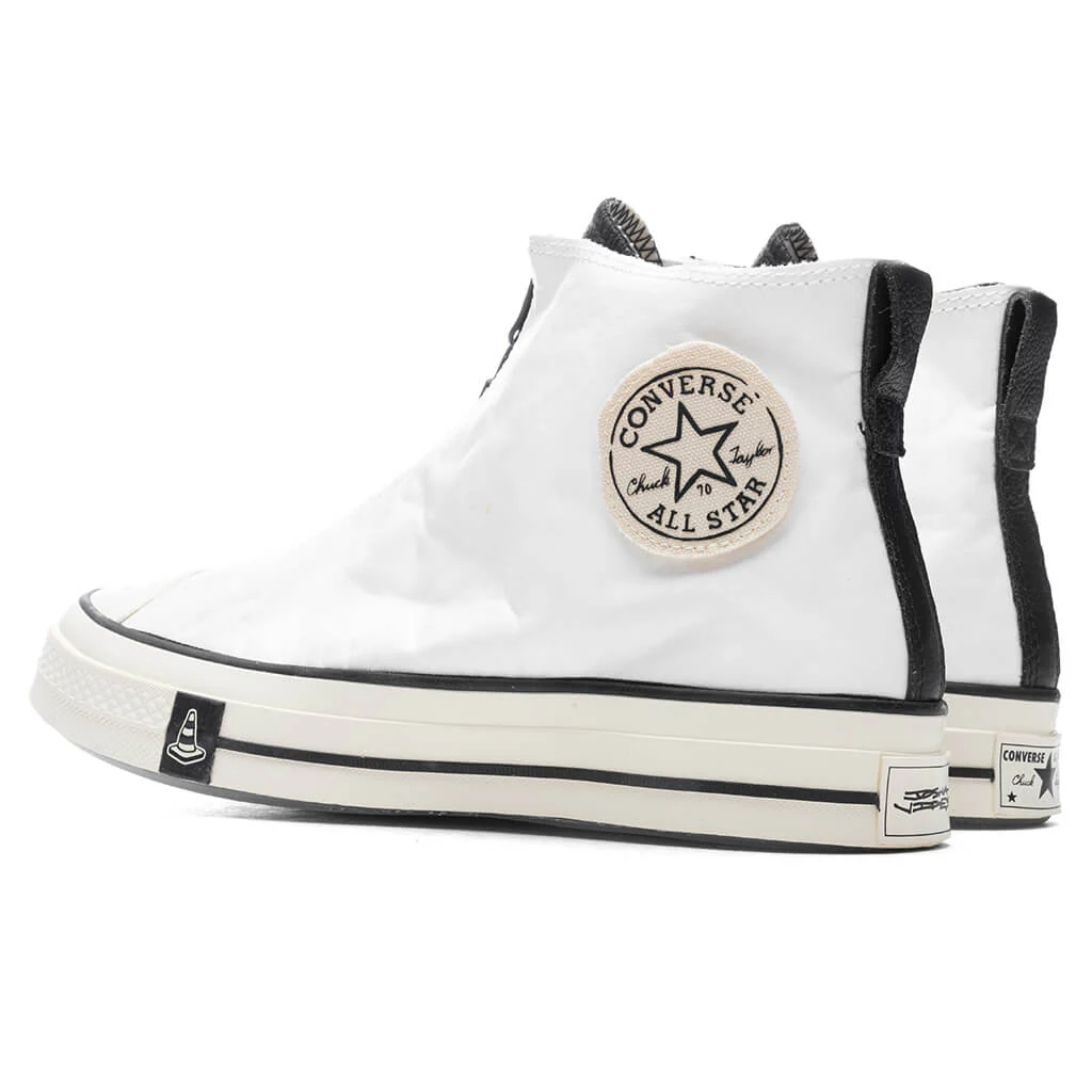 Converse x Joshua Vides Chuck '70 Hi - White/Black/Black - Image 3