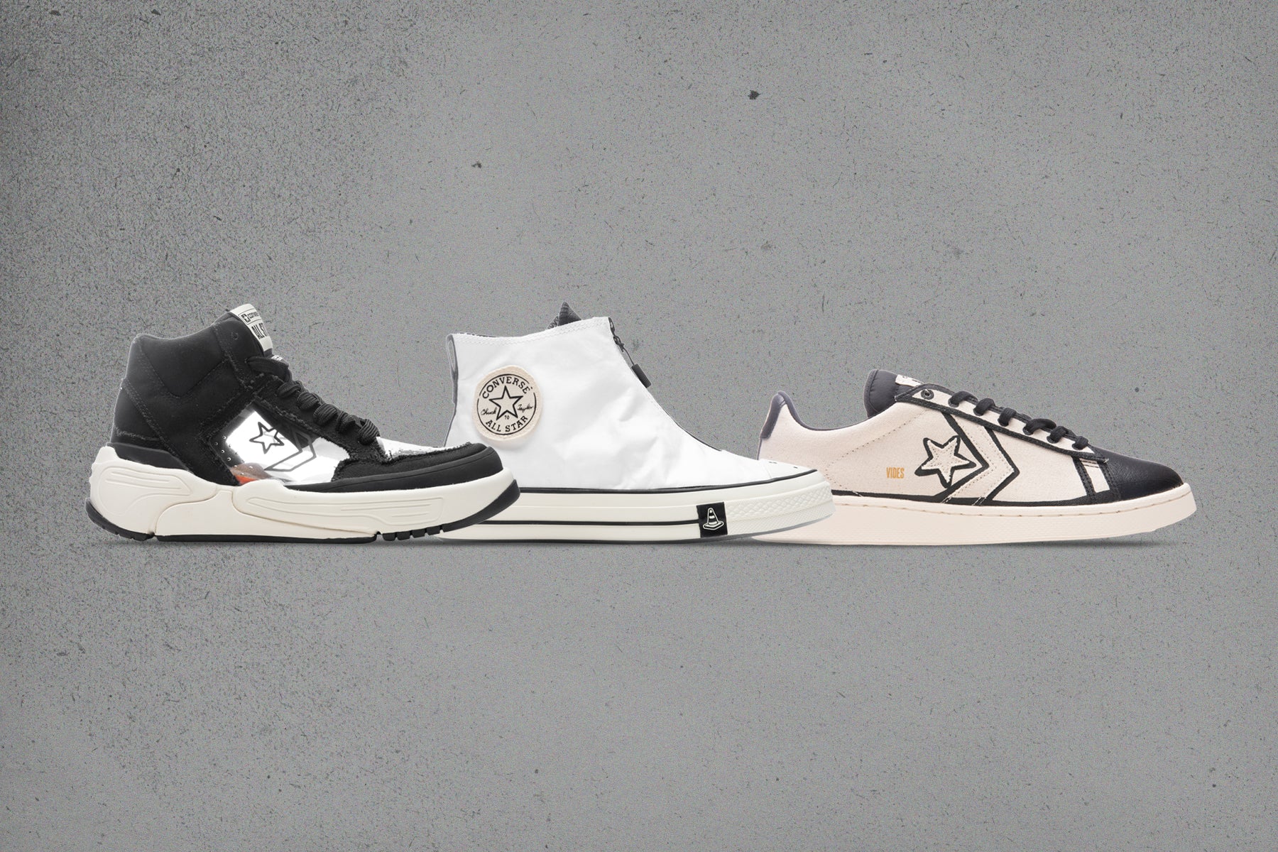 Converse x Joshua Vides Chuck '70 Hi - White/Black/Black - Image 5