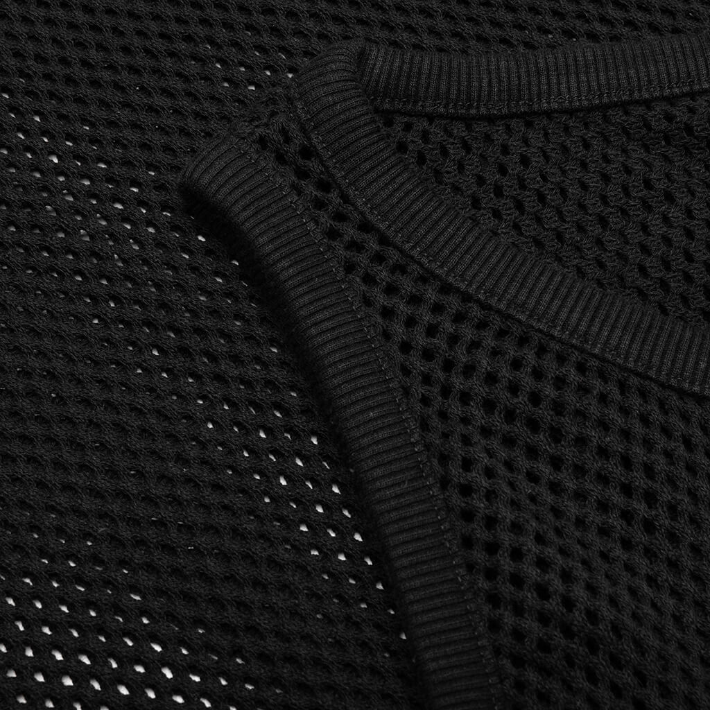 Cotton Big Mesh Tank - Black - Image 3