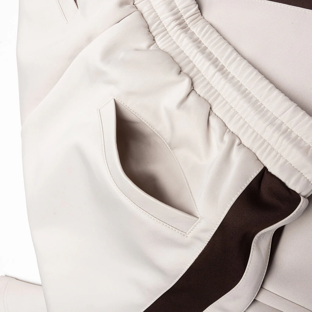 Pin Tuck Track Pant - Stone - Image 3