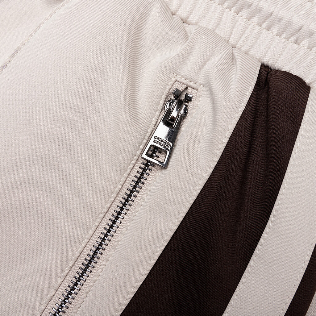 Pin Tuck Track Pant - Stone - Image 5