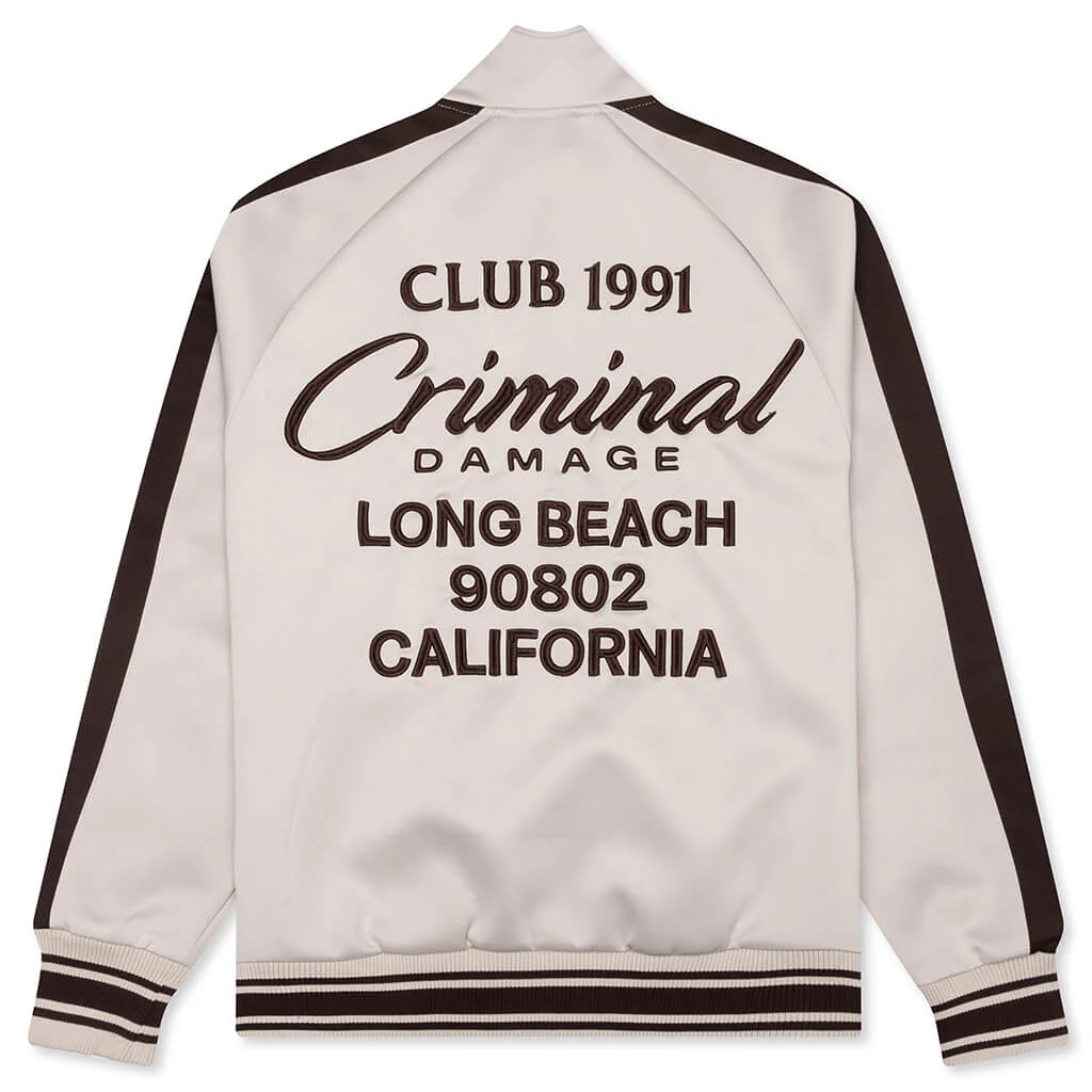 Pin Tuck Track Top - Stone - Image 2