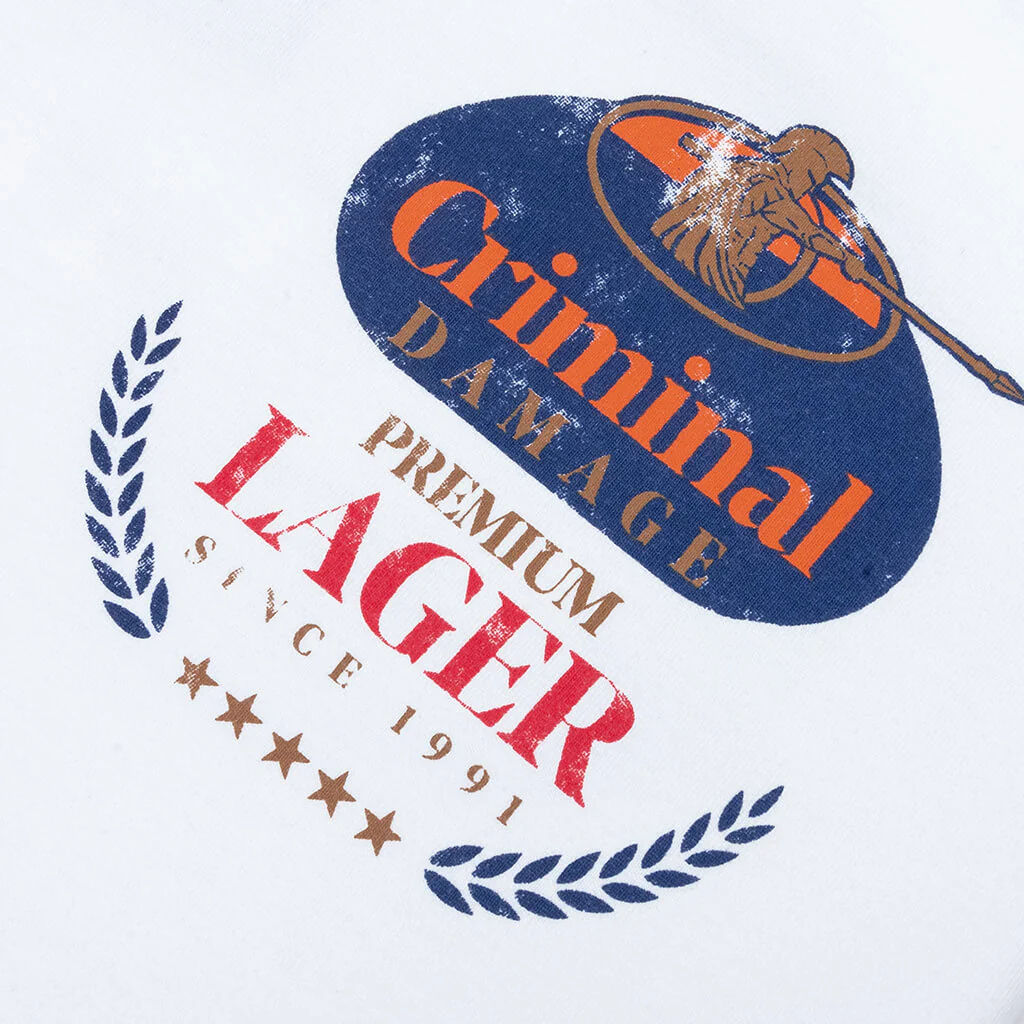 Premium Lager Tee - Off White - Image 3