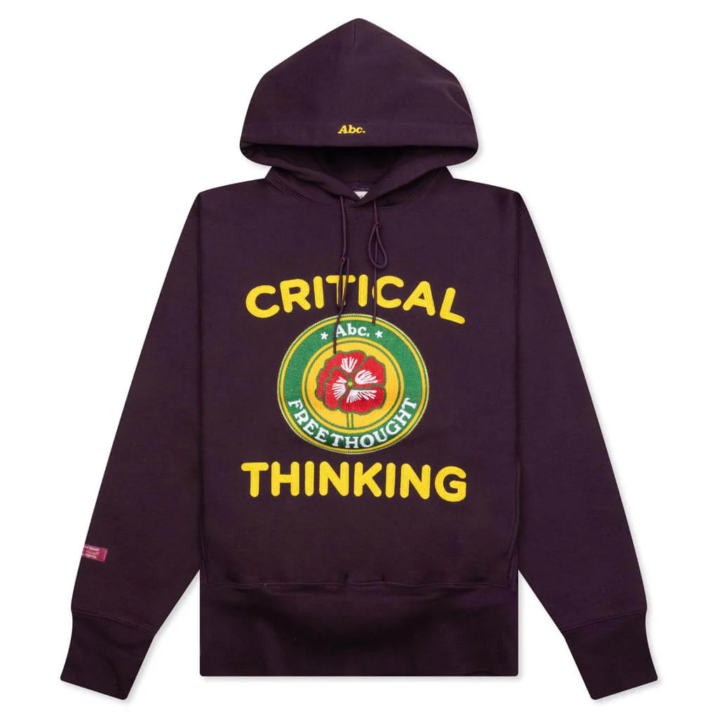 Critical Thinking Hoodie - Blackberry Wine
