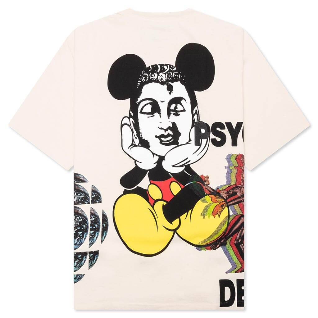 Allover Print Mash up Tee - Natural - Image 2