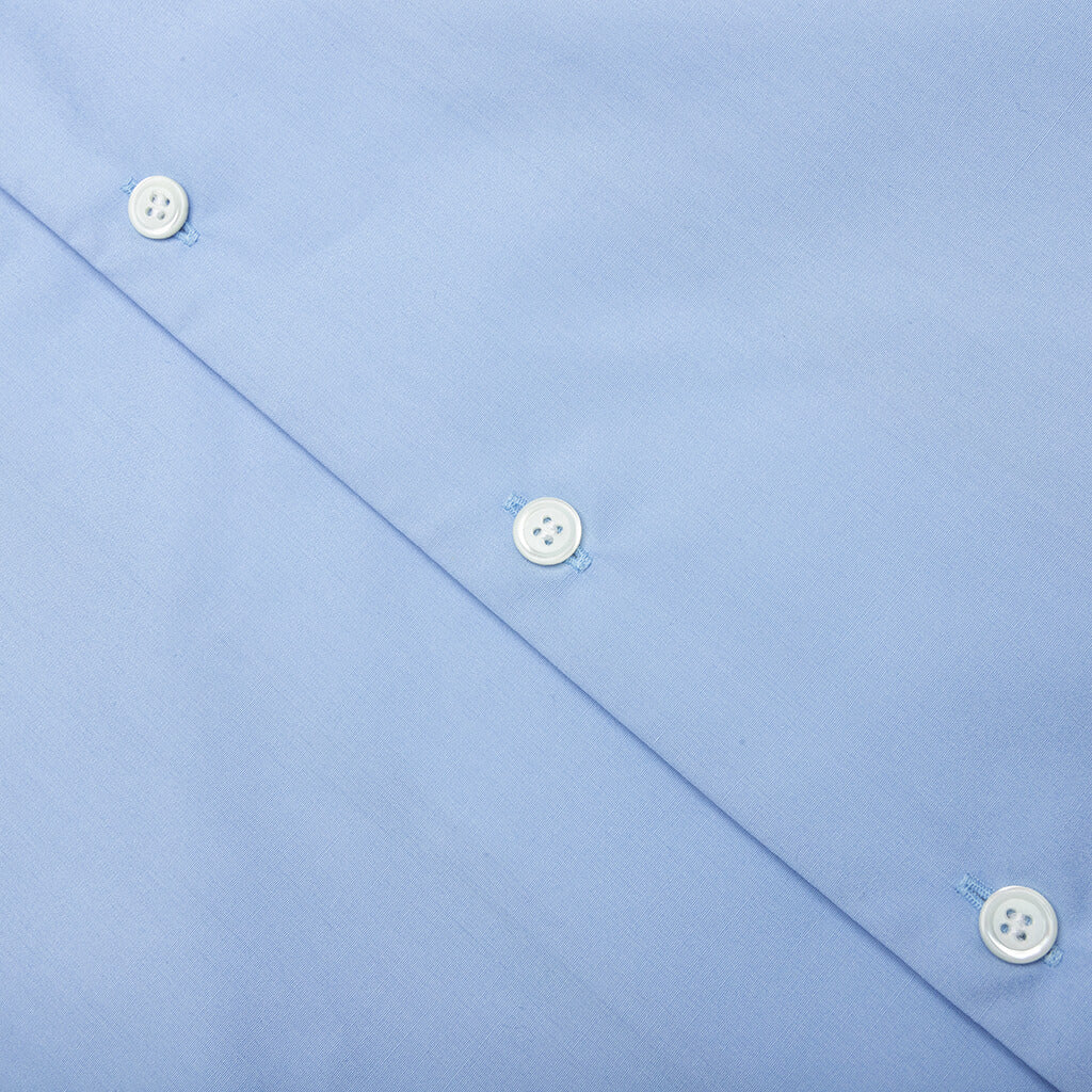 Boxy Fit Logo Bowling Shirt - Iris Blue - Image 5