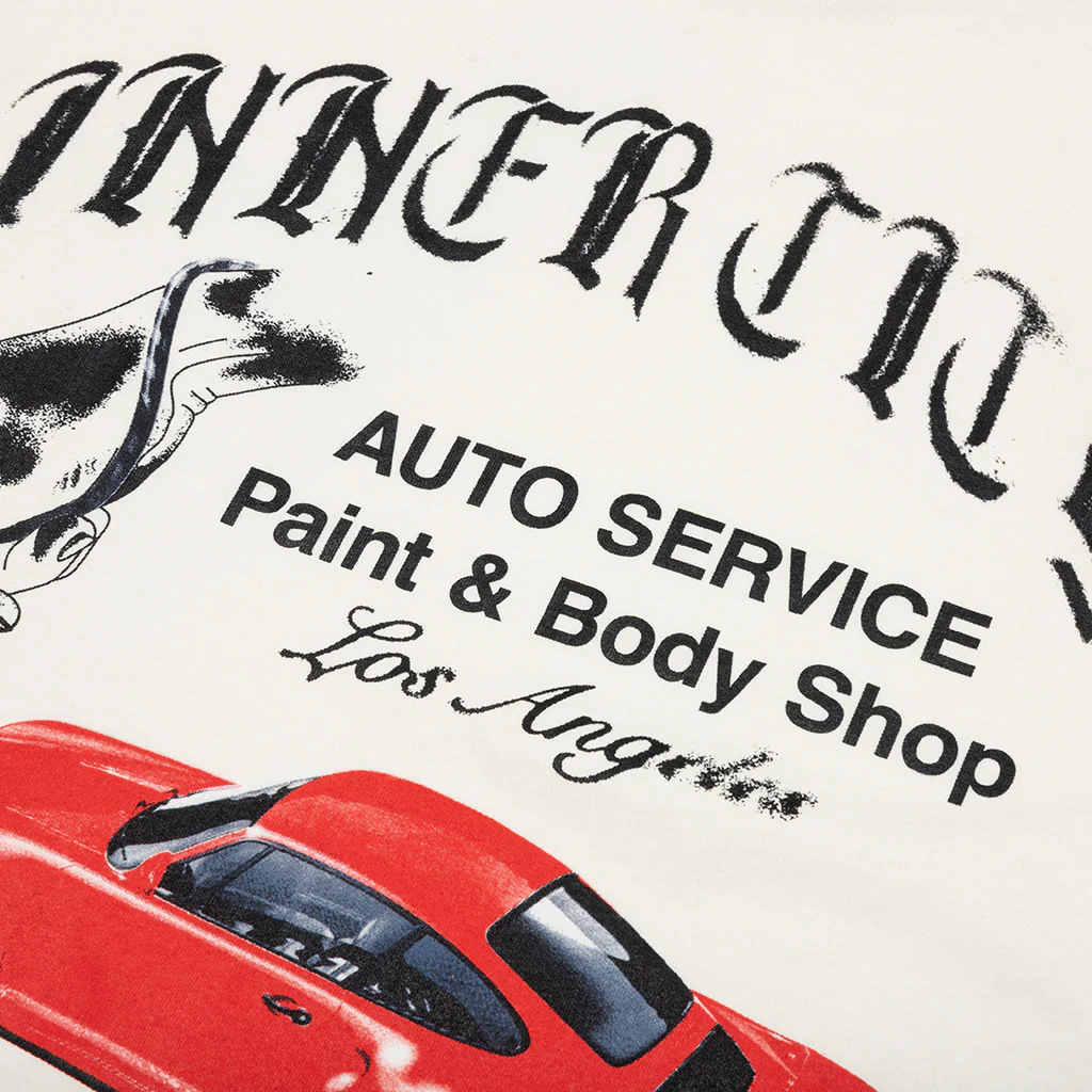 Inner City Auto Service S/S Tee - Bone - Image 4