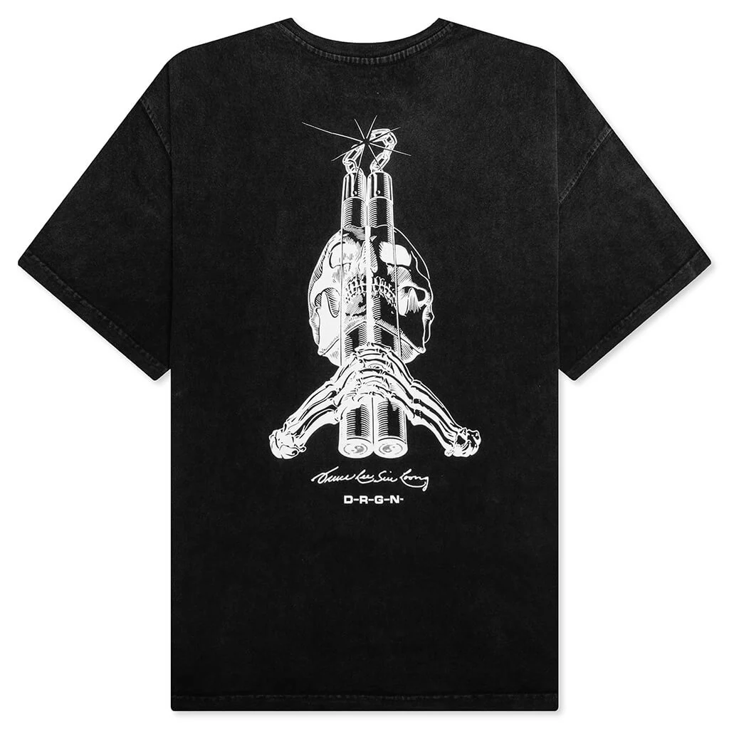 Bones Tee - Faded Black - Image 2