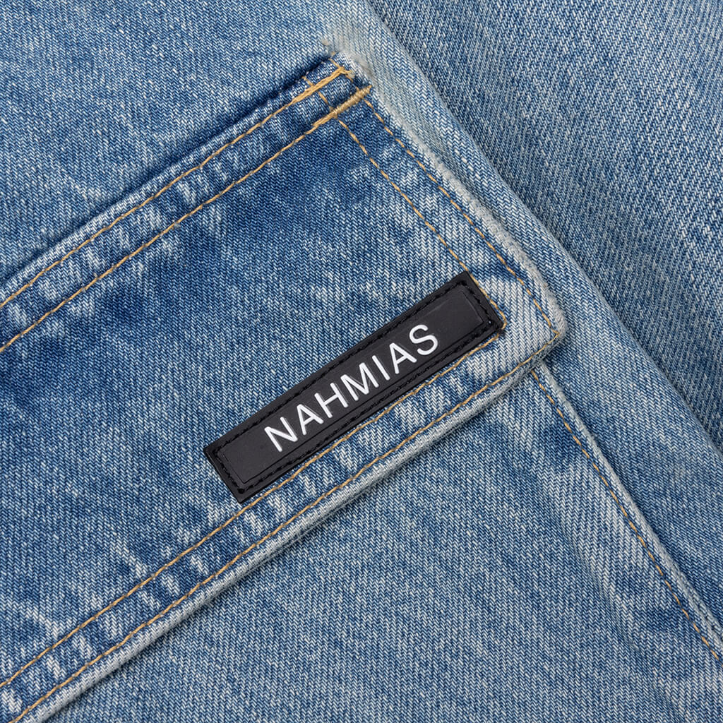 Denim Logo Cargos - Light Wash - Image 6