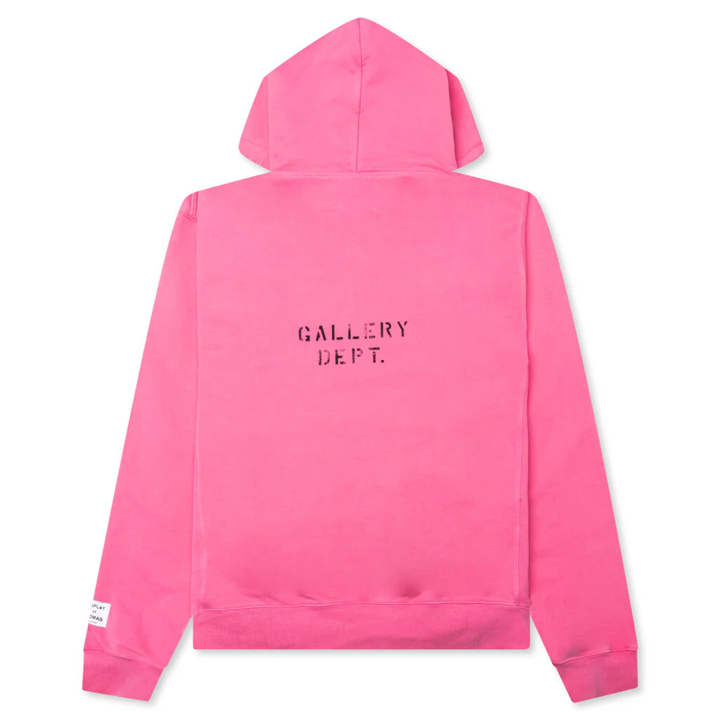 Dept Logo Hoodie - Fluorescent Pink - Image 2
