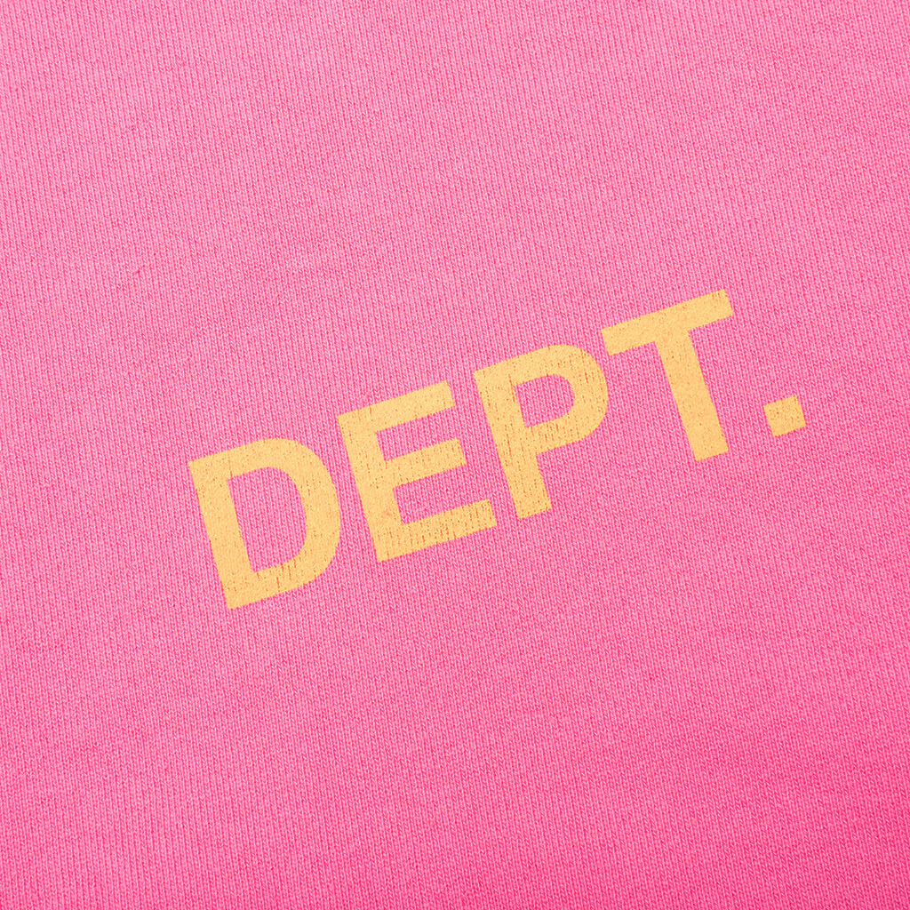 Dept Logo Hoodie - Fluorescent Pink - Image 3