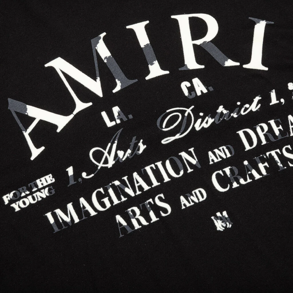 Distressed Arts District Tee - Black - Image 3