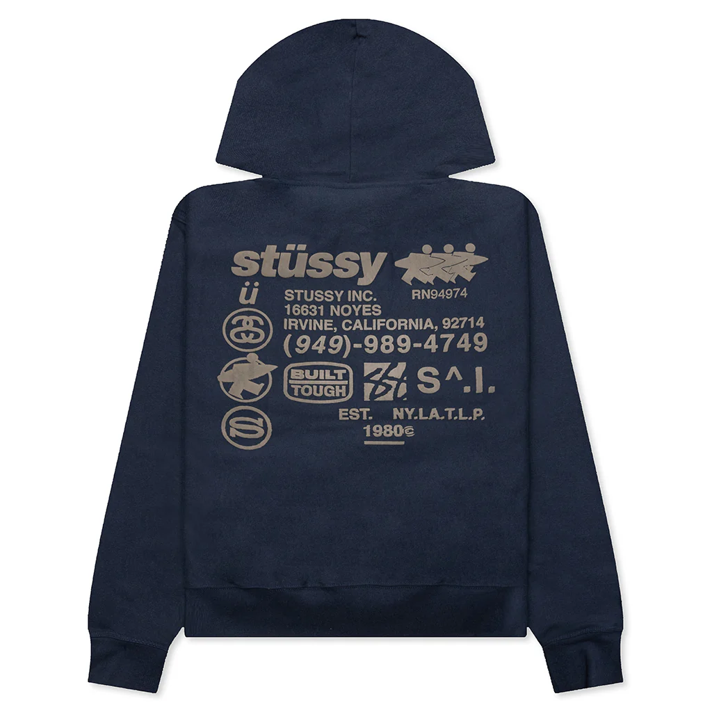 DNA Zip Hoodie - Navy - Image 2