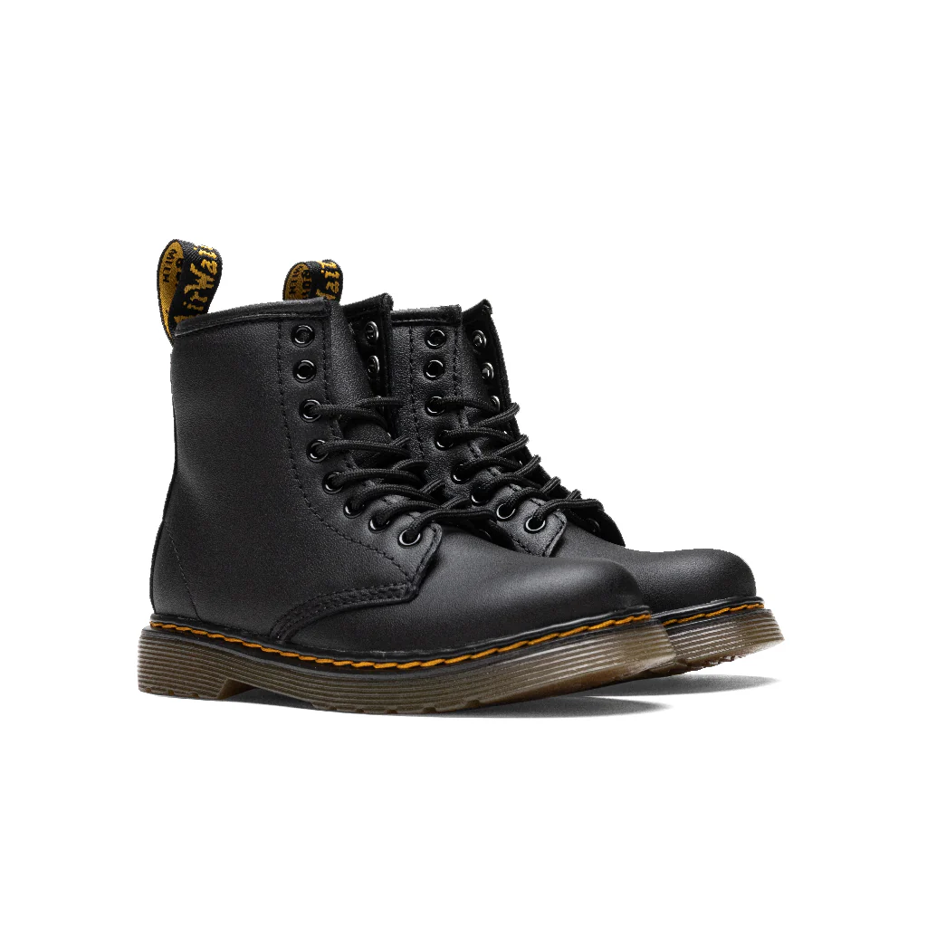 Junior 1460 Softy T Leather Boots - Black - Image 2