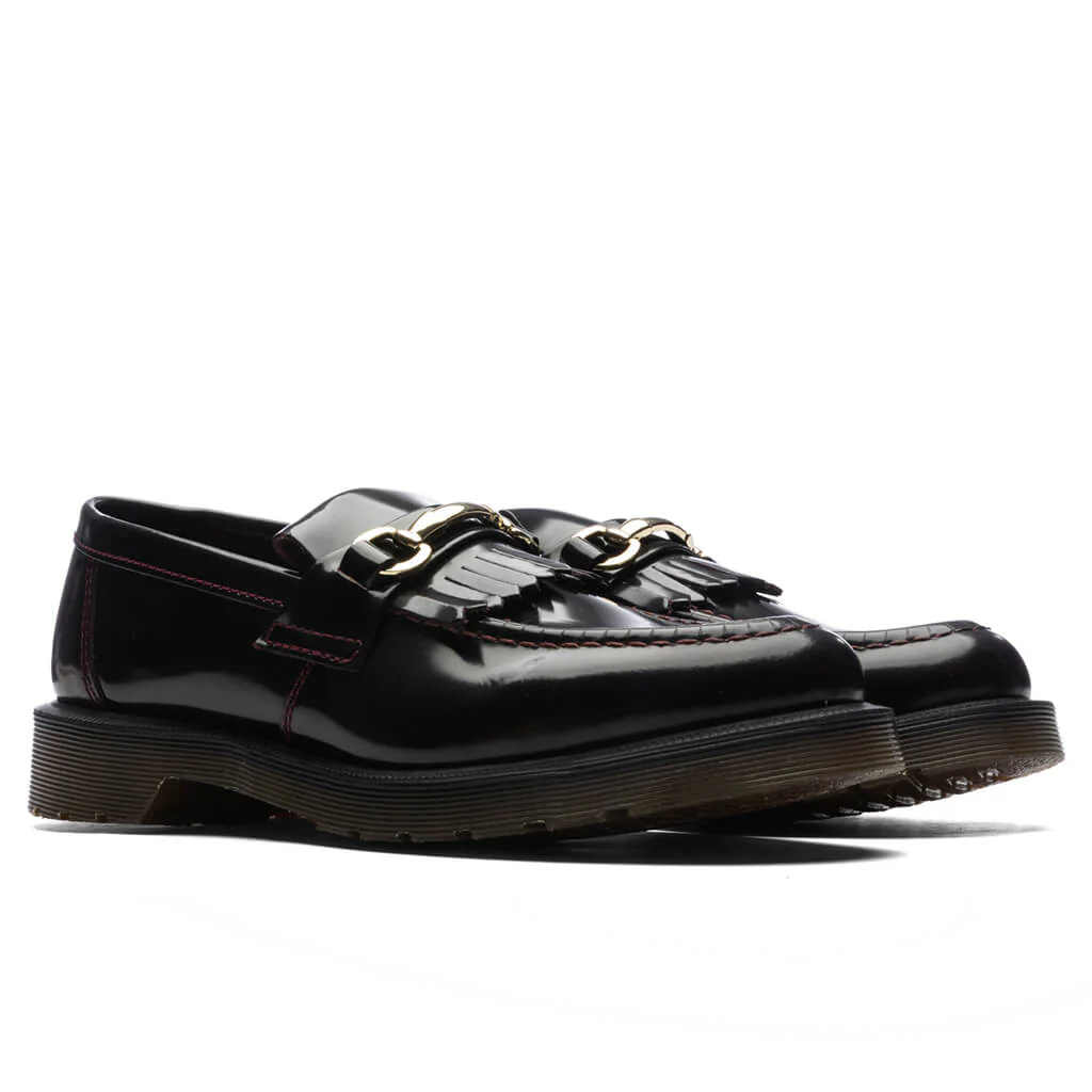 Adrian Snaffle Smooth Leather Kiltie Loafers - Cherry Red Arcadia - Image 2