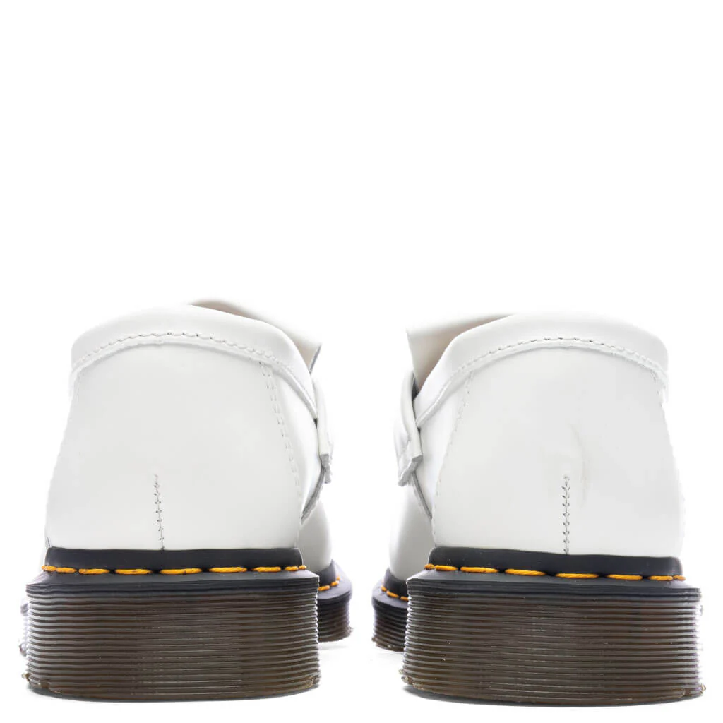 Adrian Y's Smooth Leather Tassel Loafer - White - Image 4