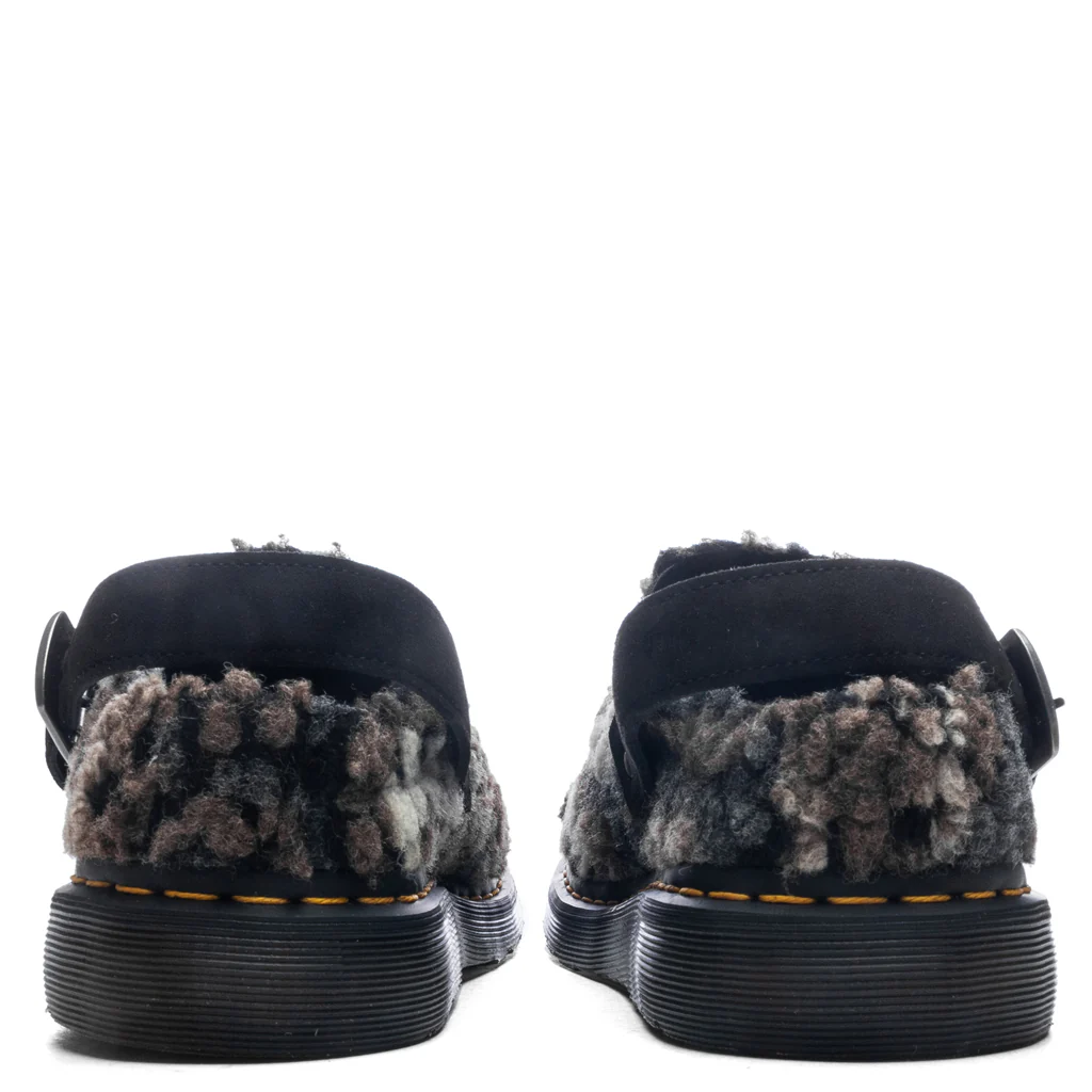 Isham Crochet Wool Suede Mules - Black - Image 4