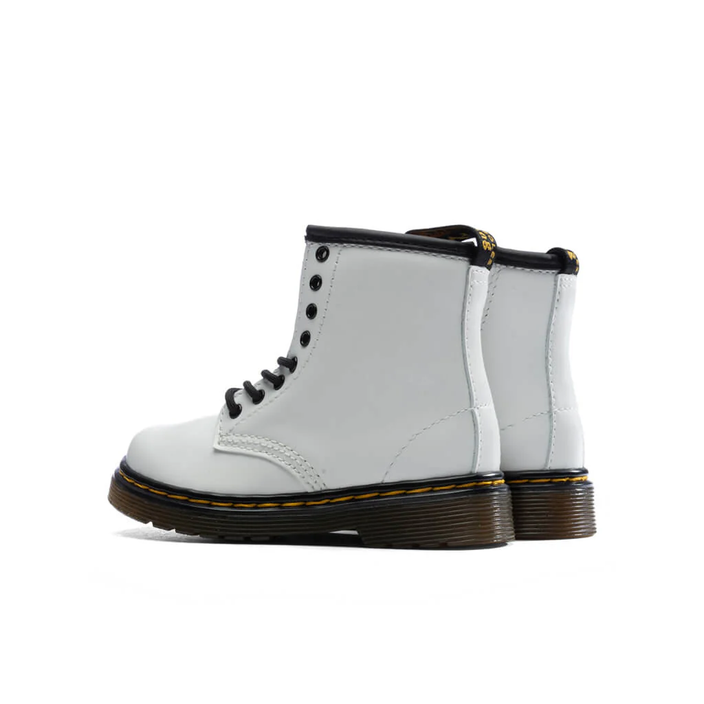 Toddler 1460 Leather Lace Up Boots - White - Image 3