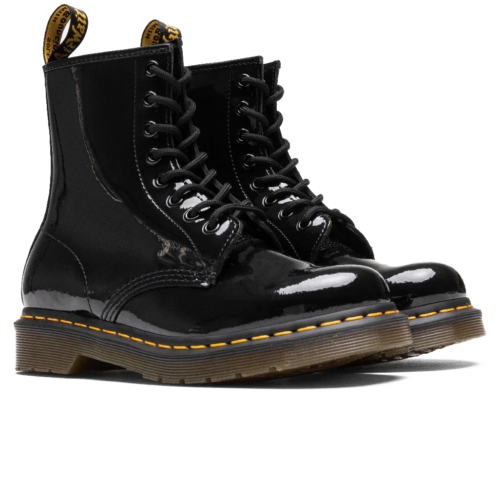 Women's 1460 Black Patent Lamper - Black - Image 2