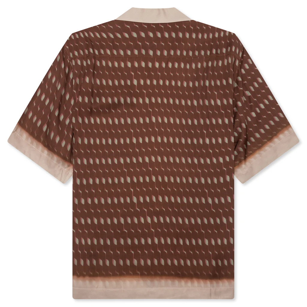Boxy Viscose Shirt - Rust - Image 2