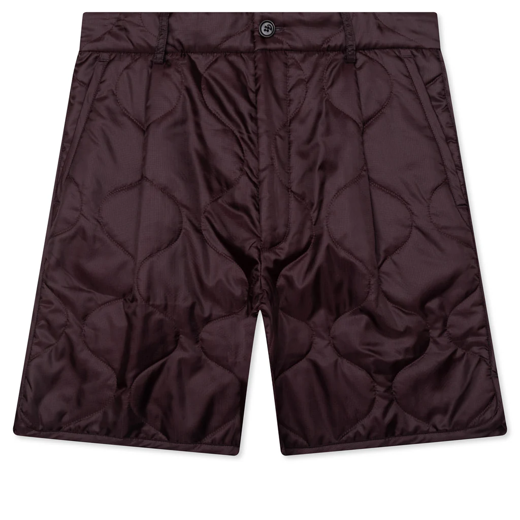Pleaded Padded Shorts - Auburn