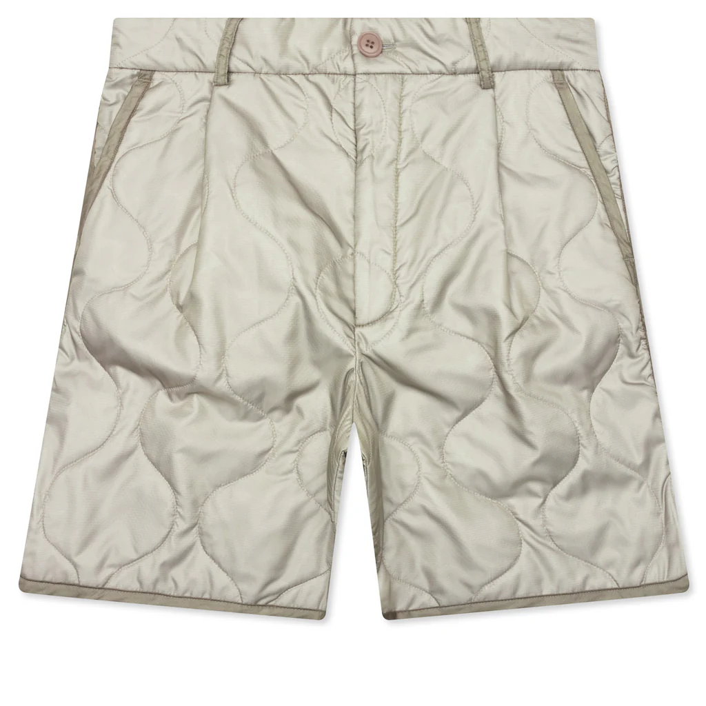 Pleaded Padded Shorts - Sand