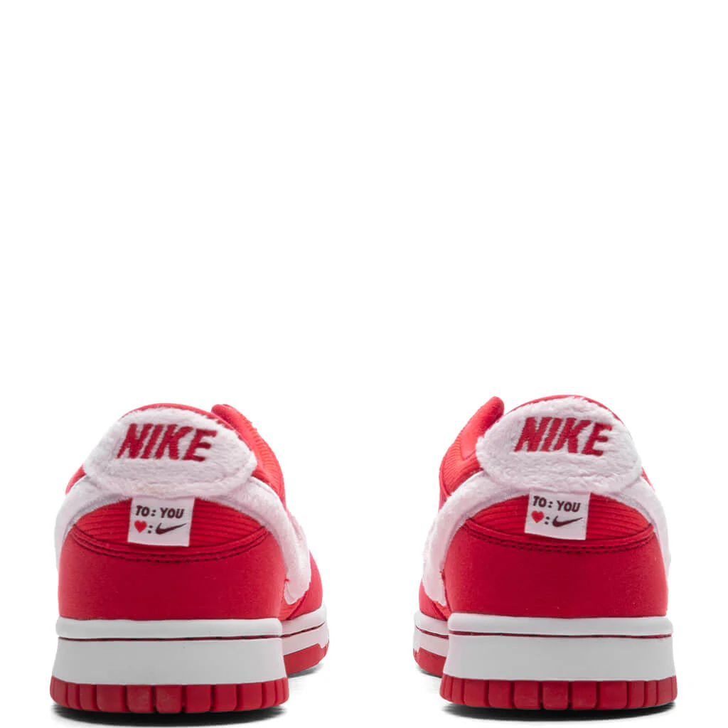 Dunk Low (GS) 'Valentines Day' - Fire Red/Pink Foam/Light Crimson/White - Image 4
