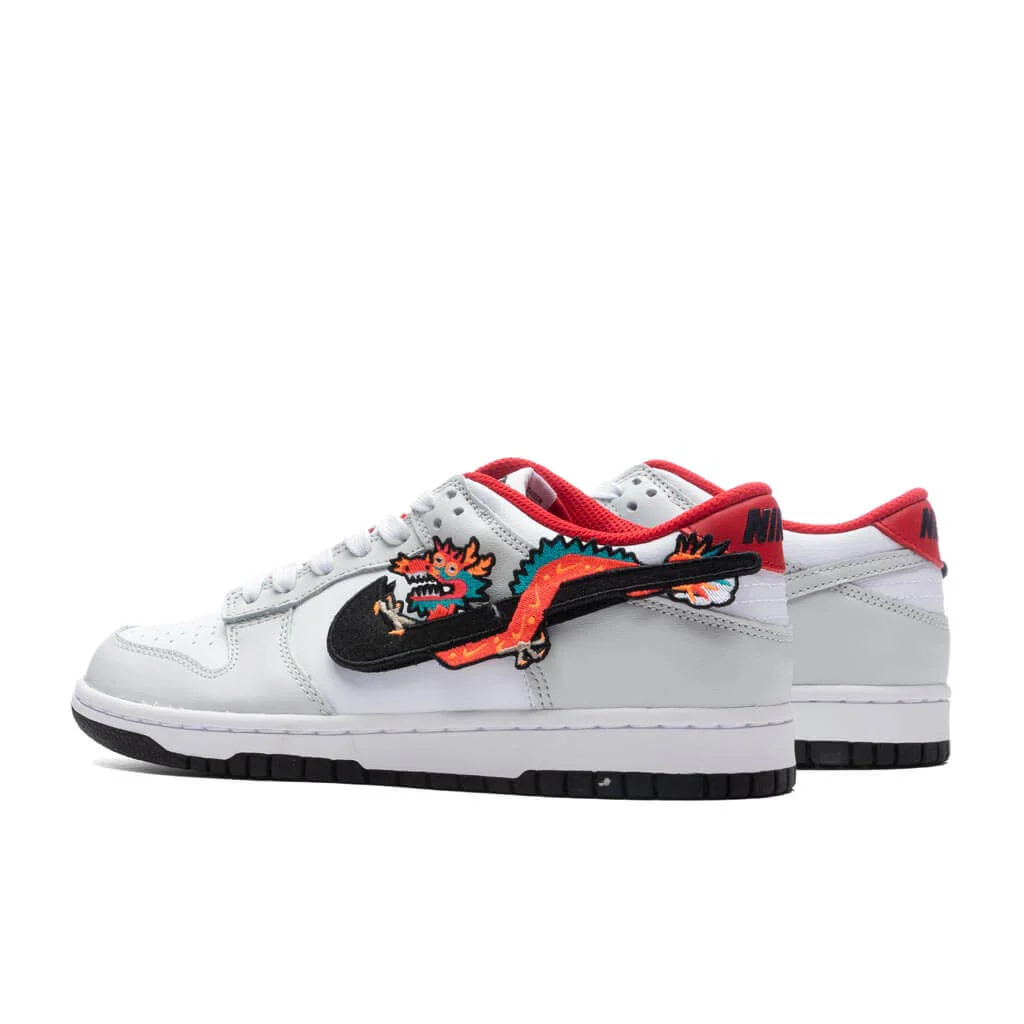 Dunk Low (GS) - White/Black/University Red - Image 3