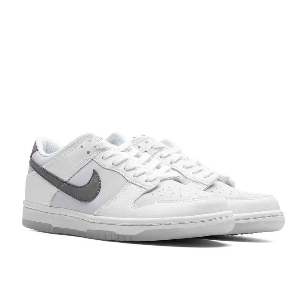 Dunk Low (GS) - White/Smoke Grey/Pure Platinum - Image 2