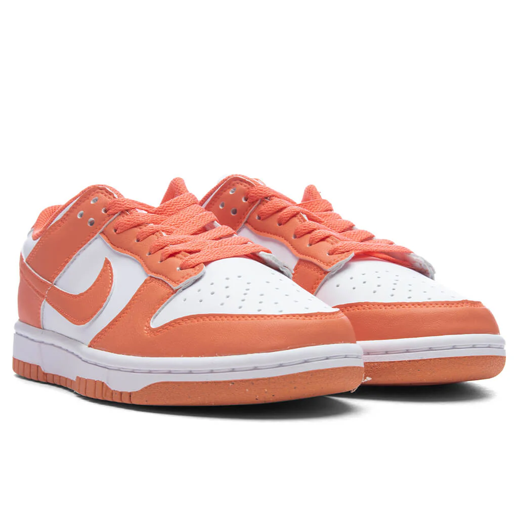 Women's Dunk Low - White/Light Wild Mango - Image 2